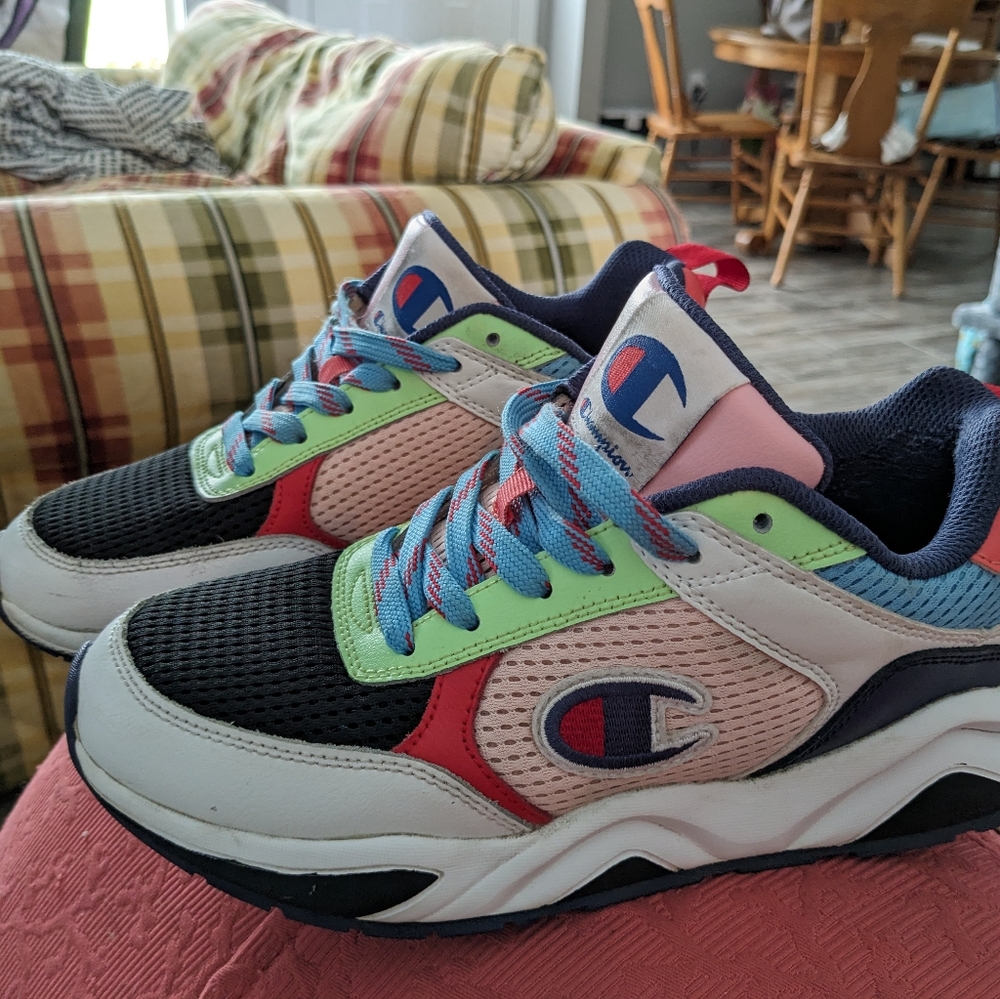 Champion multi color tennis shoes Size 8